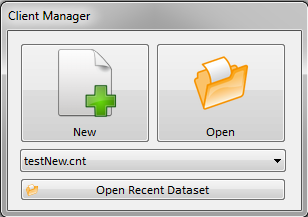 Client Manager file menu.